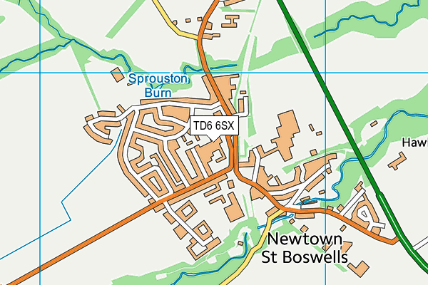 TD6 6SX map - OS VectorMap District (Ordnance Survey)