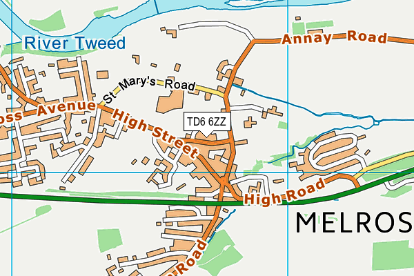 TD6 6ZZ map - OS VectorMap District (Ordnance Survey) TD6 6ZZ map - OS VectorMap District (Ordnance Survey)