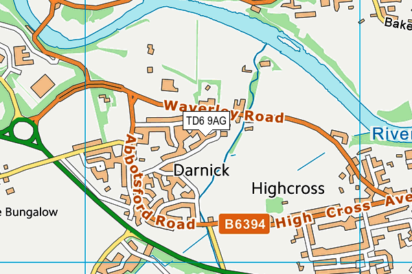 TD6 9AG map - OS VectorMap District (Ordnance Survey) TD6 9AG map - OS VectorMap District (Ordnance Survey)