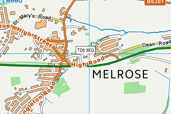 TD6 9EG map - OS VectorMap District (Ordnance Survey)