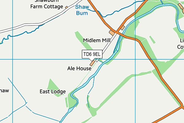 TD6 9EL map - OS VectorMap District (Ordnance Survey)