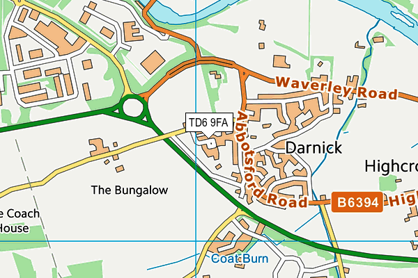 TD6 9FA map - OS VectorMap District (Ordnance Survey) TD6 9FA map - OS VectorMap District (Ordnance Survey)