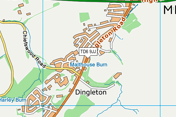 TD6 9JJ map - OS VectorMap District (Ordnance Survey) TD6 9JJ map - OS VectorMap District (Ordnance Survey)