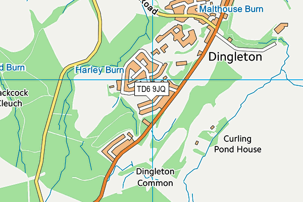 TD6 9JQ map - OS VectorMap District (Ordnance Survey)