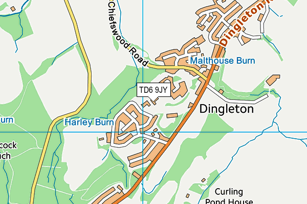 TD6 9JY map - OS VectorMap District (Ordnance Survey) TD6 9JY map - OS VectorMap District (Ordnance Survey)