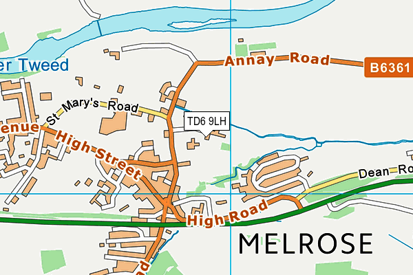 TD6 9LH map - OS VectorMap District (Ordnance Survey) TD6 9LH map - OS VectorMap District (Ordnance Survey)