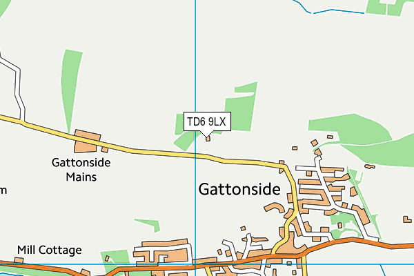 TD6 9LX map - OS VectorMap District (Ordnance Survey) TD6 9LX map - OS VectorMap District (Ordnance Survey)