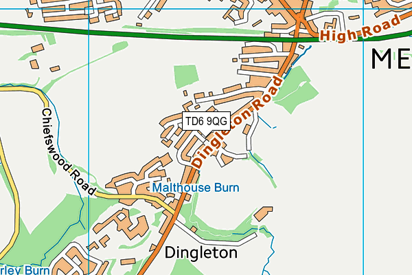TD6 9QG map - OS VectorMap District (Ordnance Survey) TD6 9QG map - OS VectorMap District (Ordnance Survey)