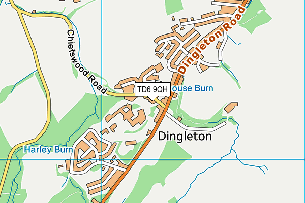 TD6 9QH map - OS VectorMap District (Ordnance Survey)