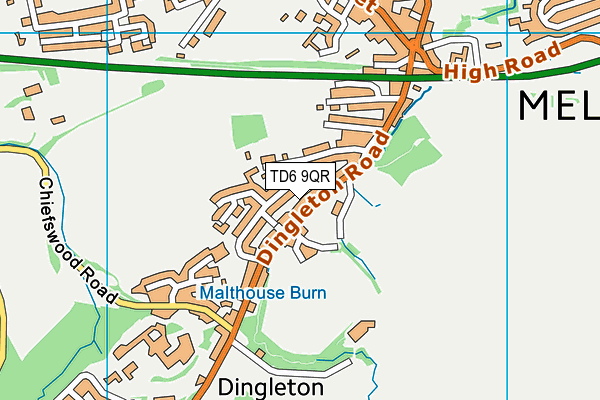 TD6 9QR map - OS VectorMap District (Ordnance Survey) TD6 9QR map - OS VectorMap District (Ordnance Survey)