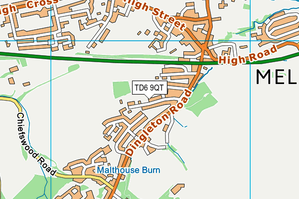 TD6 9QT map - OS VectorMap District (Ordnance Survey) TD6 9QT map - OS VectorMap District (Ordnance Survey)