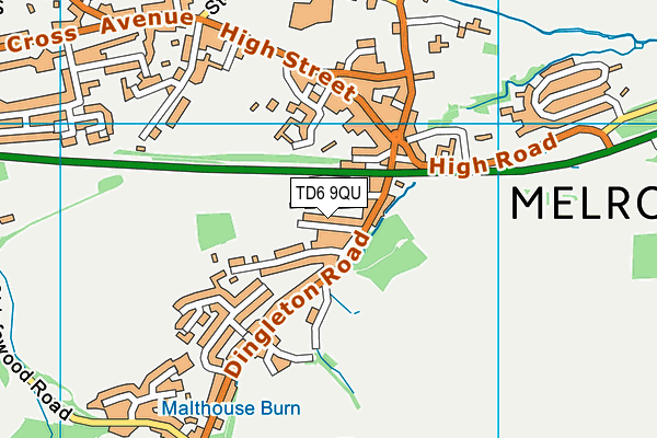TD6 9QU map - OS VectorMap District (Ordnance Survey) TD6 9QU map - OS VectorMap District (Ordnance Survey)