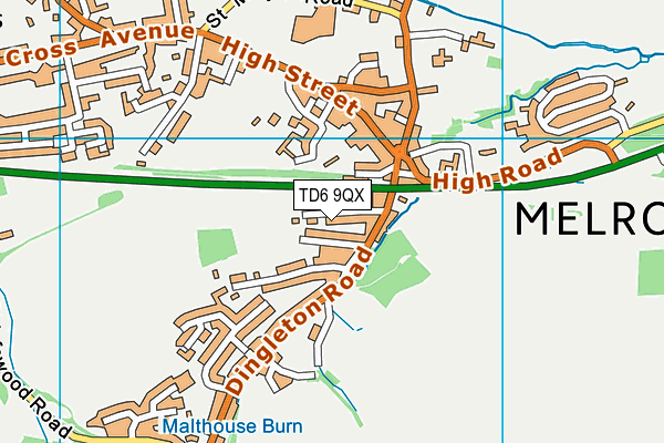 TD6 9QX map - OS VectorMap District (Ordnance Survey) TD6 9QX map - OS VectorMap District (Ordnance Survey)