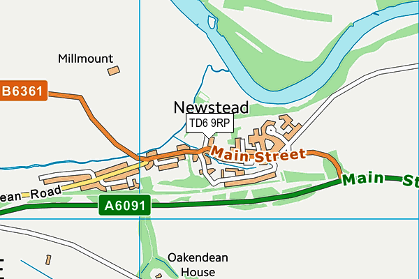 TD6 9RP map - OS VectorMap District (Ordnance Survey)