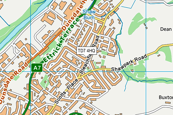 TD7 4HQ map - OS VectorMap District (Ordnance Survey) TD7 4HQ map - OS VectorMap District (Ordnance Survey)