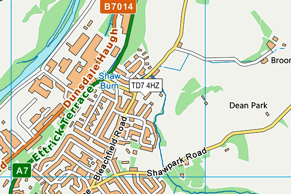 TD7 4HZ map - OS VectorMap District (Ordnance Survey) TD7 4HZ map - OS VectorMap District (Ordnance Survey)
