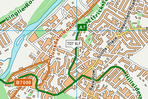 TD7 4LF map - OS VectorMap District (Ordnance Survey) TD7 4LF map - OS VectorMap District (Ordnance Survey)