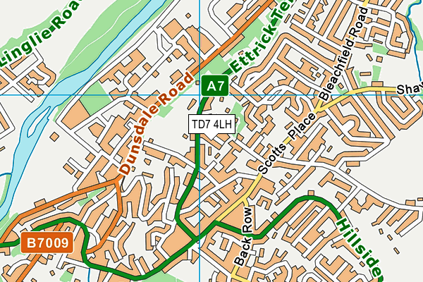 TD7 4LH map - OS VectorMap District (Ordnance Survey) TD7 4LH map - OS VectorMap District (Ordnance Survey)