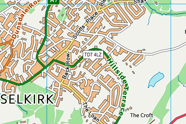 TD7 4LZ map - OS VectorMap District (Ordnance Survey) TD7 4LZ map - OS VectorMap District (Ordnance Survey)