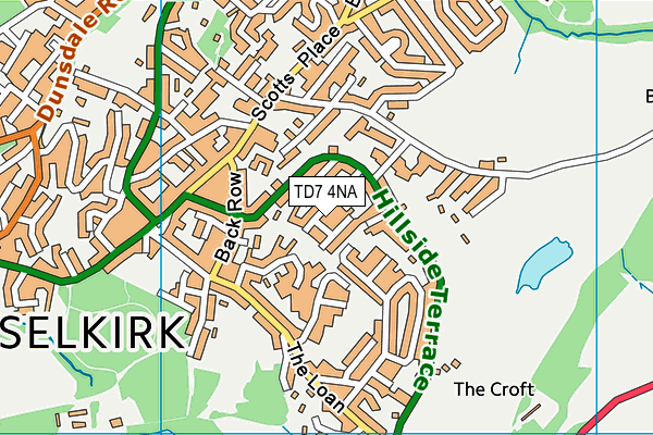 TD7 4NA map - OS VectorMap District (Ordnance Survey) TD7 4NA map - OS VectorMap District (Ordnance Survey)