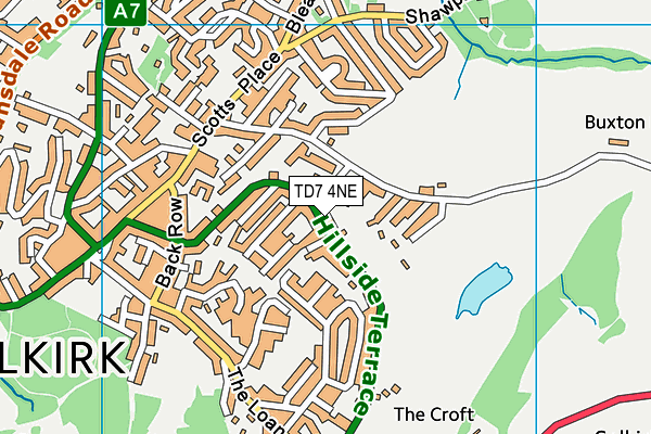 TD7 4NE map - OS VectorMap District (Ordnance Survey) TD7 4NE map - OS VectorMap District (Ordnance Survey)