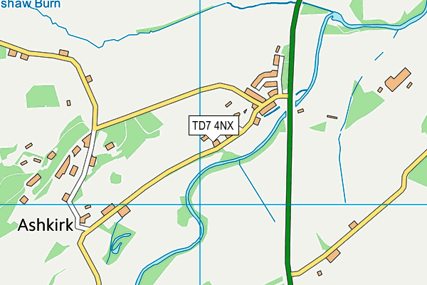 TD7 4NX map - OS VectorMap District (Ordnance Survey) TD7 4NX map - OS VectorMap District (Ordnance Survey)