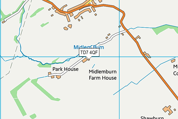 TD7 4QF map - OS VectorMap District (Ordnance Survey) TD7 4QF map - OS VectorMap District (Ordnance Survey)