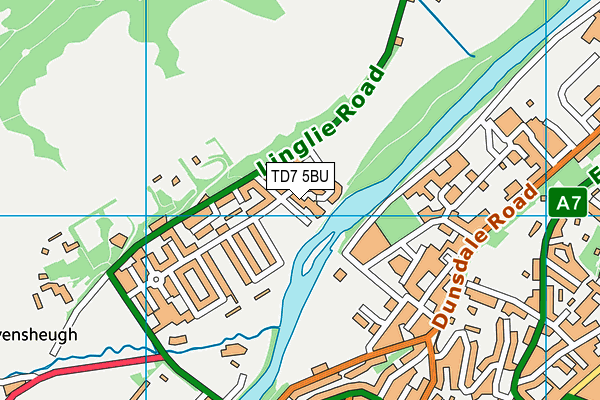 TD7 5BU map - OS VectorMap District (Ordnance Survey) TD7 5BU map - OS VectorMap District (Ordnance Survey)