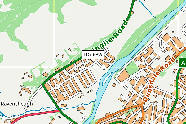 TD7 5BW map - OS VectorMap District (Ordnance Survey) TD7 5BW map - OS VectorMap District (Ordnance Survey)