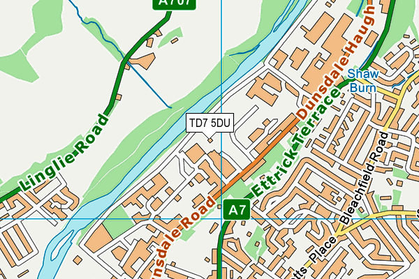 TD7 5DU map - OS VectorMap District (Ordnance Survey) TD7 5DU map - OS VectorMap District (Ordnance Survey)