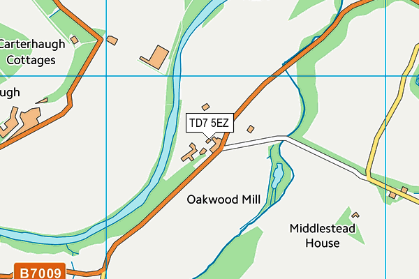 TD7 5EZ map - OS VectorMap District (Ordnance Survey) TD7 5EZ map - OS VectorMap District (Ordnance Survey)