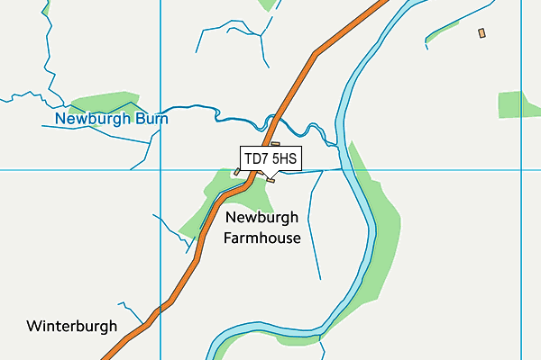 TD7 5HS map - OS VectorMap District (Ordnance Survey) TD7 5HS map - OS VectorMap District (Ordnance Survey)