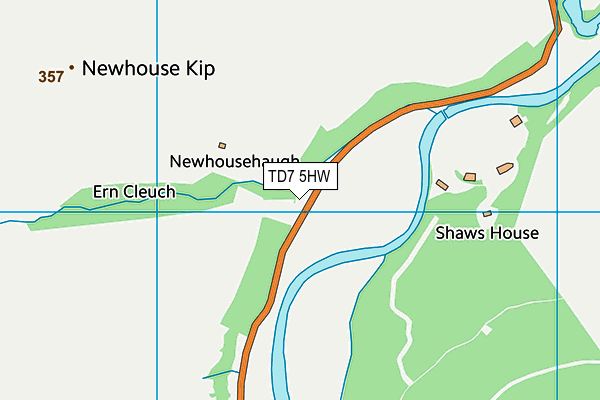 TD7 5HW map - OS VectorMap District (Ordnance Survey) TD7 5HW map - OS VectorMap District (Ordnance Survey)