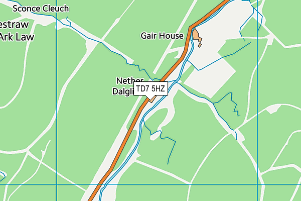 TD7 5HZ map - OS VectorMap District (Ordnance Survey) TD7 5HZ map - OS VectorMap District (Ordnance Survey)