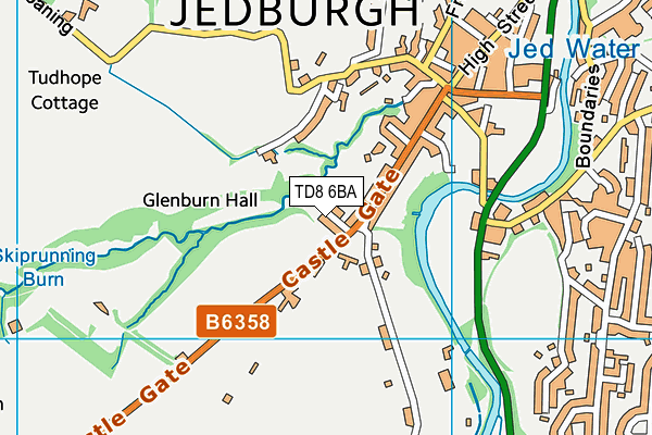 TD8 6BA map - OS VectorMap District (Ordnance Survey) TD8 6BA map - OS VectorMap District (Ordnance Survey)