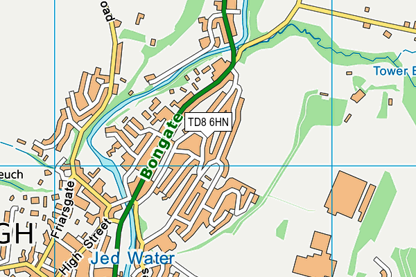 TD8 6HN map - OS VectorMap District (Ordnance Survey) TD8 6HN map - OS VectorMap District (Ordnance Survey)