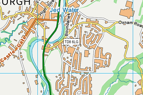 TD8 6LG map - OS VectorMap District (Ordnance Survey)