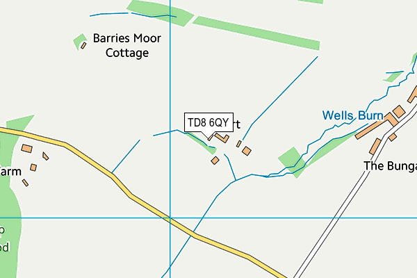 TD8 6QY map - OS VectorMap District (Ordnance Survey) TD8 6QY map - OS VectorMap District (Ordnance Survey)