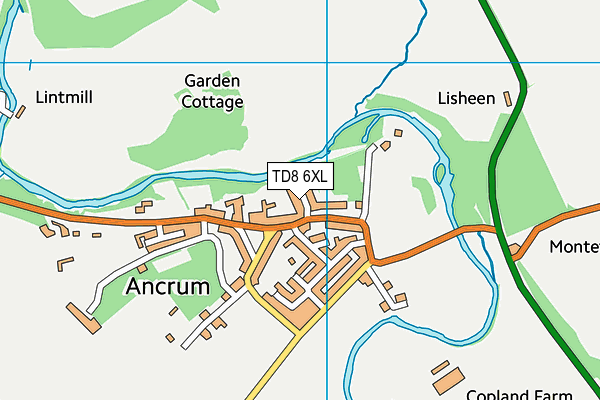 TD8 6XL map - OS VectorMap District (Ordnance Survey) TD8 6XL map - OS VectorMap District (Ordnance Survey)