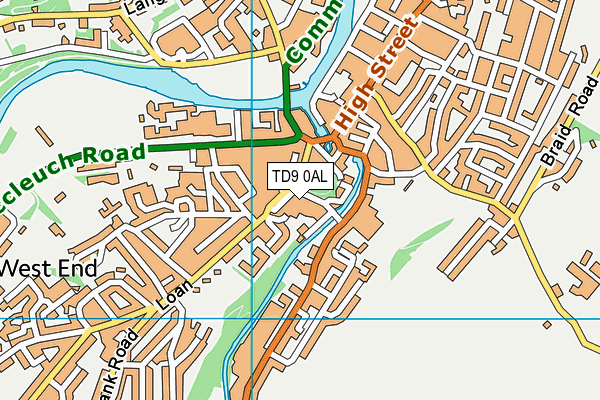 TD9 0AL map - OS VectorMap District (Ordnance Survey) TD9 0AL map - OS VectorMap District (Ordnance Survey)