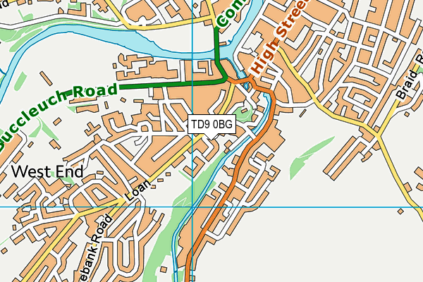 TD9 0BG map - OS VectorMap District (Ordnance Survey) TD9 0BG map - OS VectorMap District (Ordnance Survey)