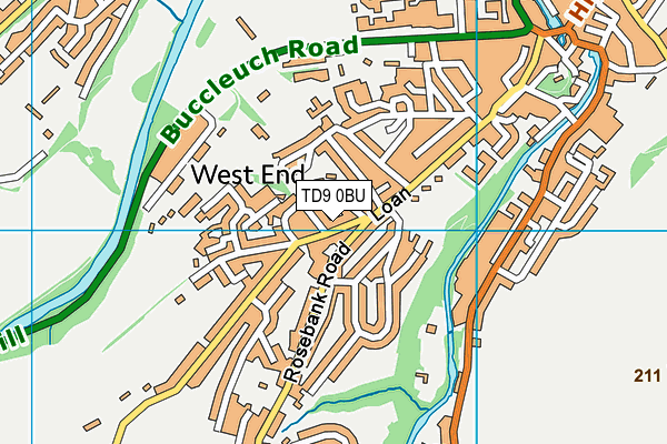 TD9 0BU map - OS VectorMap District (Ordnance Survey) TD9 0BU map - OS VectorMap District (Ordnance Survey)