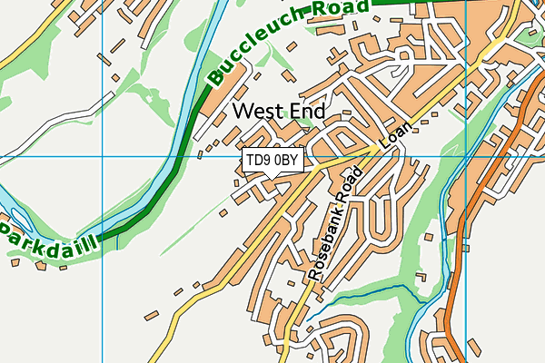 TD9 0BY map - OS VectorMap District (Ordnance Survey) TD9 0BY map - OS VectorMap District (Ordnance Survey)