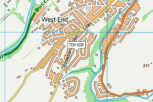 TD9 0DR map - OS VectorMap District (Ordnance Survey) TD9 0DR map - OS VectorMap District (Ordnance Survey)