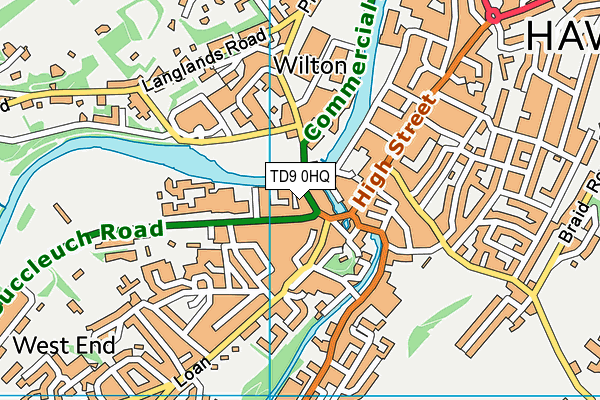 TD9 0HQ map - OS VectorMap District (Ordnance Survey)