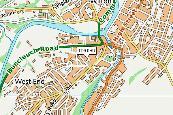 TD9 0HU map - OS VectorMap District (Ordnance Survey)