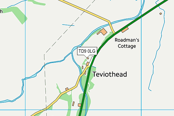 TD9 0LG map - OS VectorMap District (Ordnance Survey) TD9 0LG map - OS VectorMap District (Ordnance Survey)