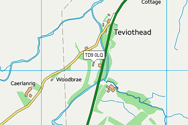 TD9 0LQ map - OS VectorMap District (Ordnance Survey) TD9 0LQ map - OS VectorMap District (Ordnance Survey)