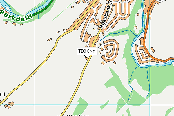 TD9 0NY map - OS VectorMap District (Ordnance Survey) TD9 0NY map - OS VectorMap District (Ordnance Survey)