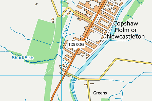 TD9 0QG map - OS VectorMap District (Ordnance Survey)